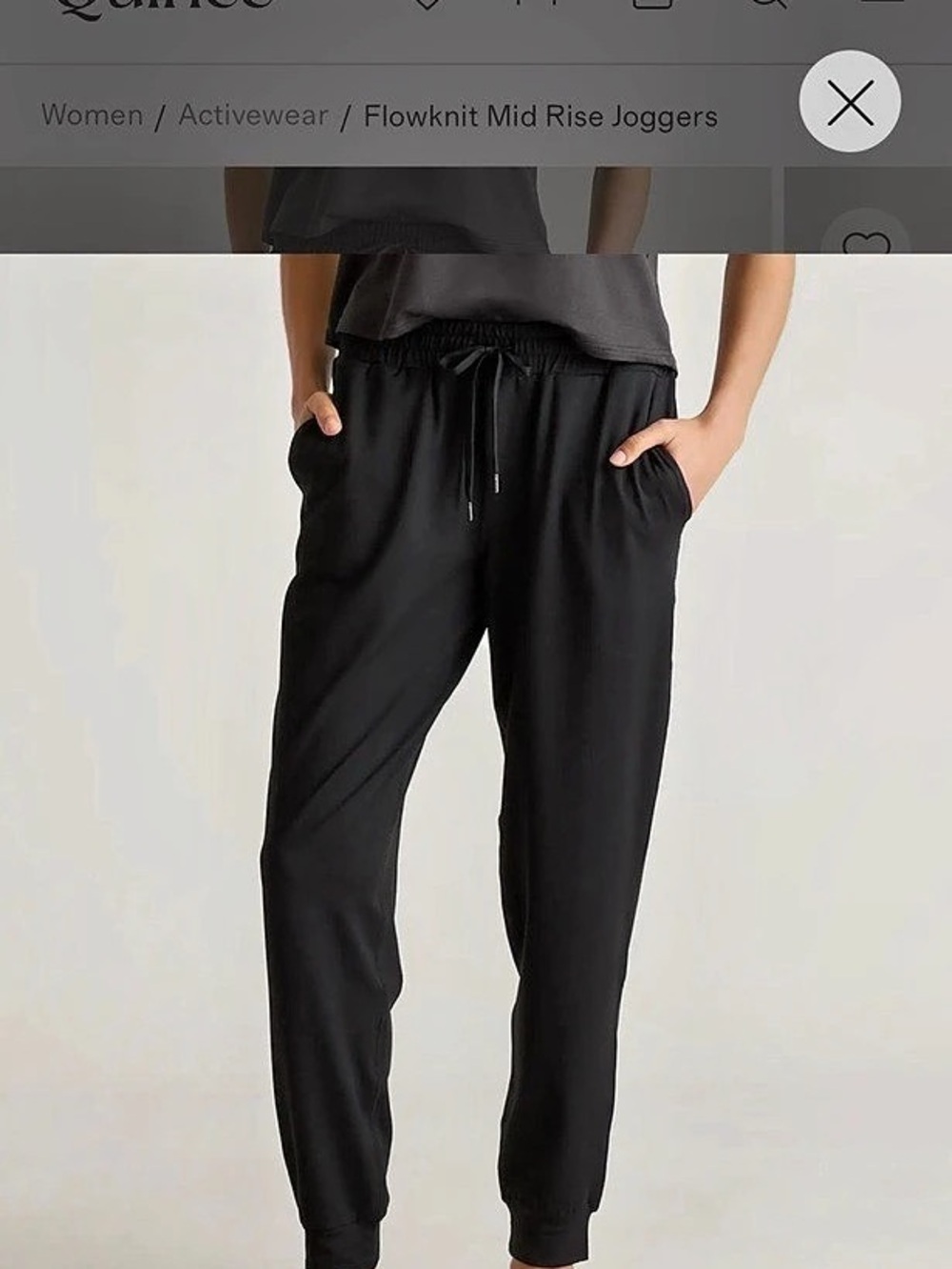 Quince Flowknit Mid-Rise Joggers Black Size XL - Picture 6 of 6